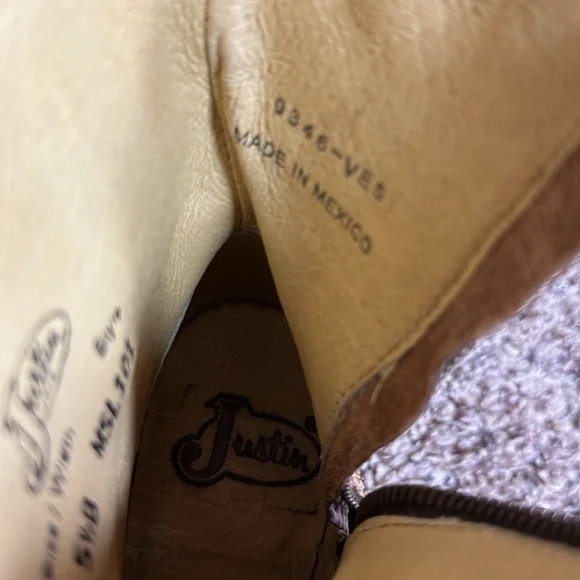 Justin Tan RUSTICO brown distressed leather ankle boots Size 5.5 - Picture 13 of 14